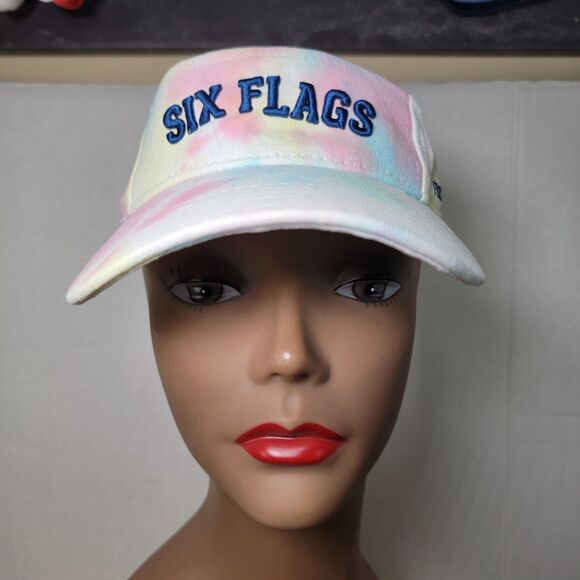 Six Flags Fiesta Texas Pastel Tie Dye Adjustable Visor - Picture 2 of 8